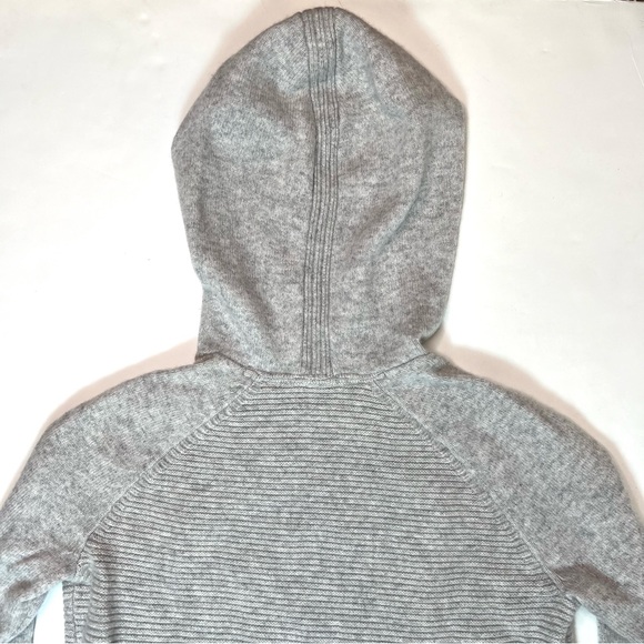 Athleta 100% Cashmere Knit Hoodie Sweater Heather Gray Size X-Small - Picture 5 of 12